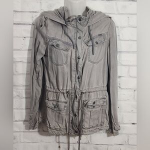 Max Jeans Gray Utility Jacket Small
